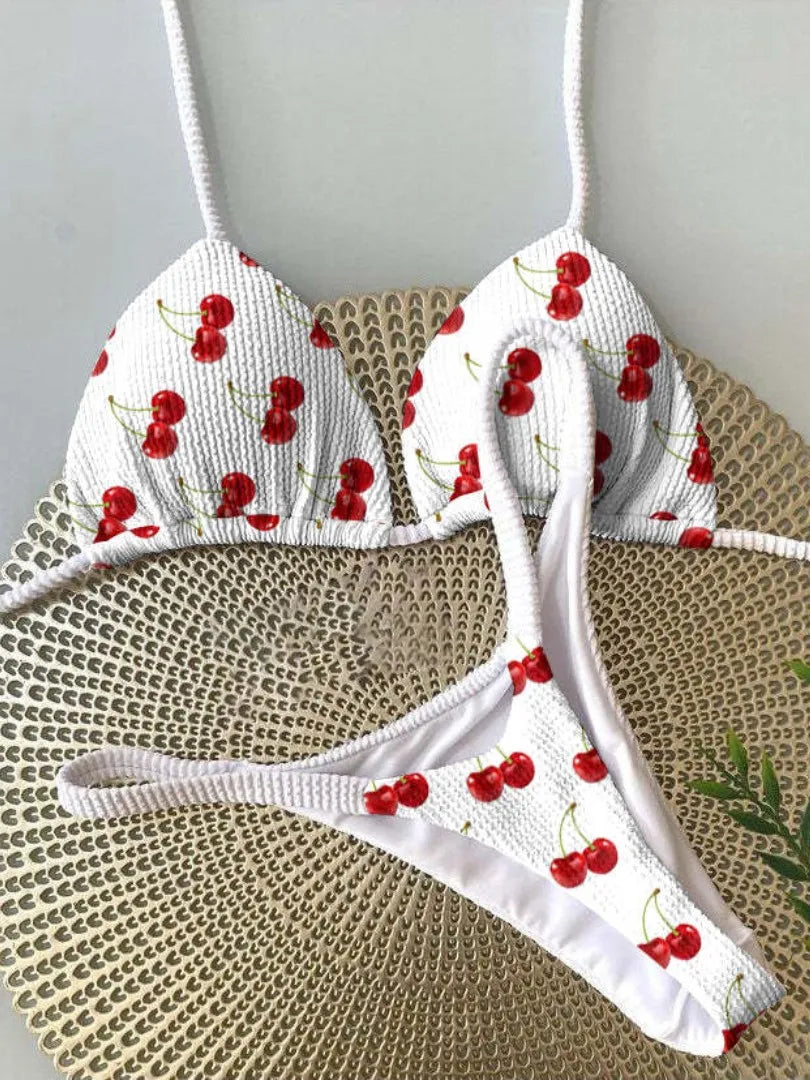 Cherry Pop Triangle Bikini Set