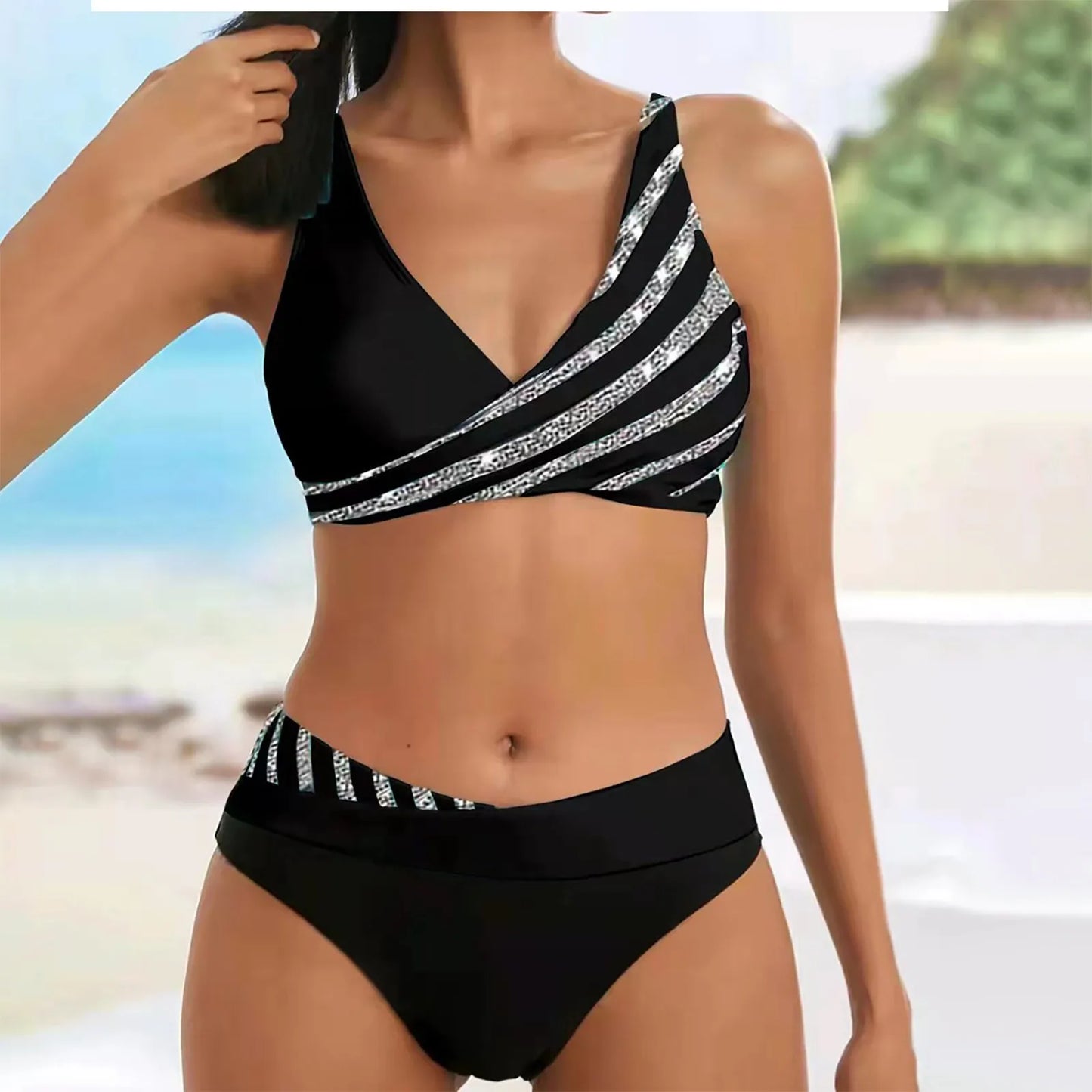 Shimmer Wave Bikini Set