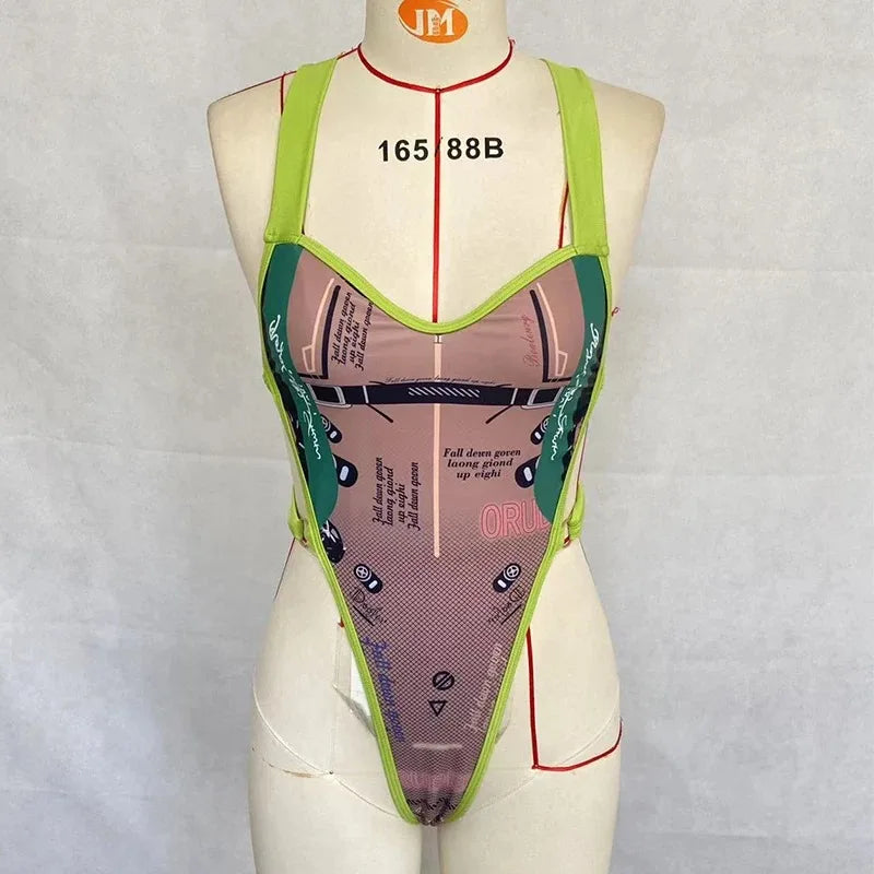 Cyber Jungle Mesh Bodysuit