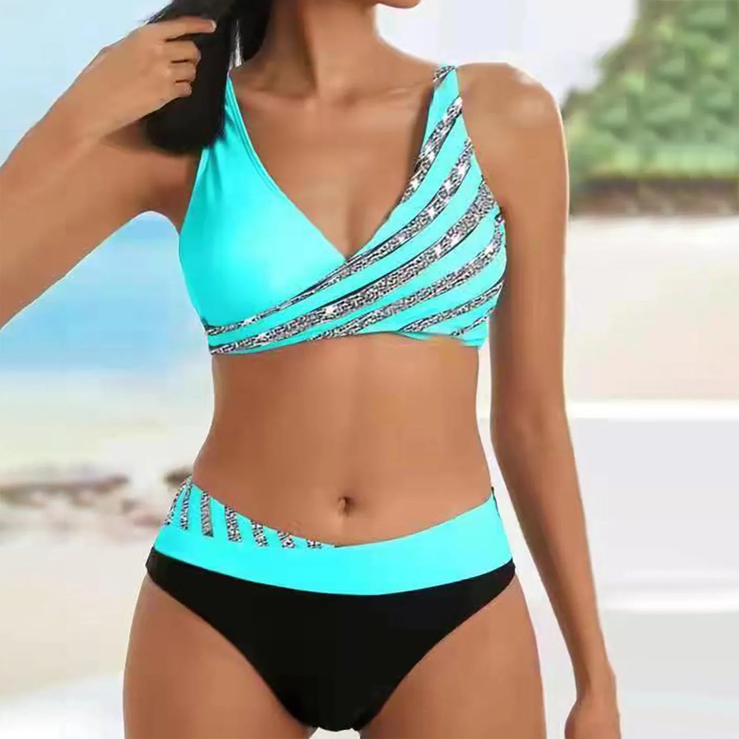 Shimmer Wave Bikini Set