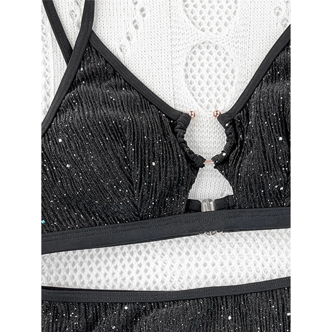 Celestial Sparkle High-Waist Lingerie Set