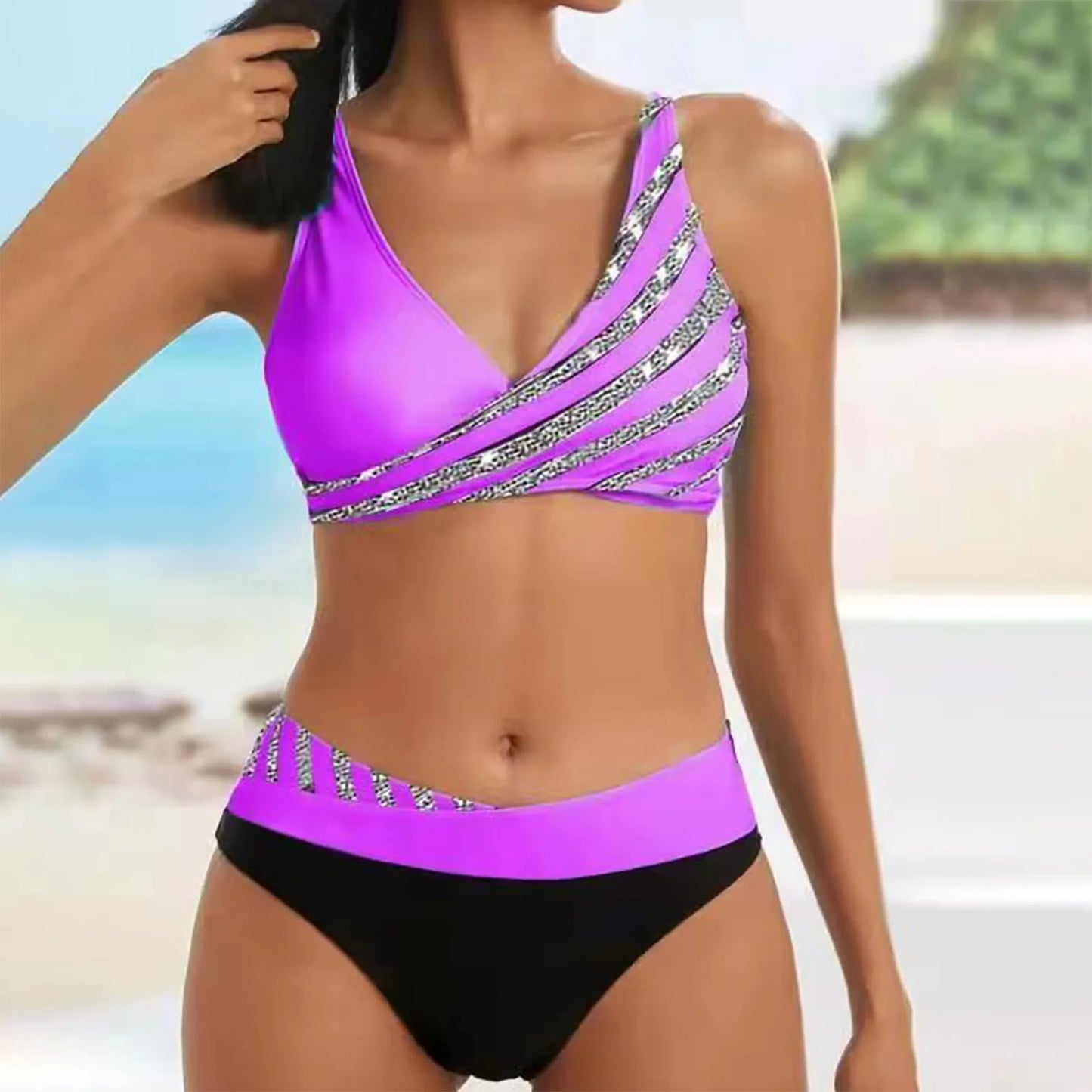 Shimmer Wave Bikini Set
