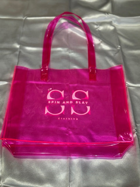 Spin and Slay PVC Tote Bag