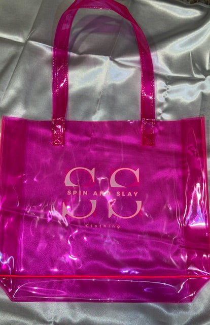 Spin and Slay PVC Tote Bag