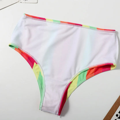 Sunset Stripe Retro Bikini Set