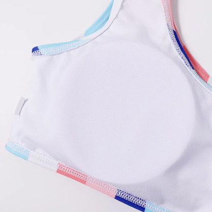 Sunset Stripe Retro Bikini Set