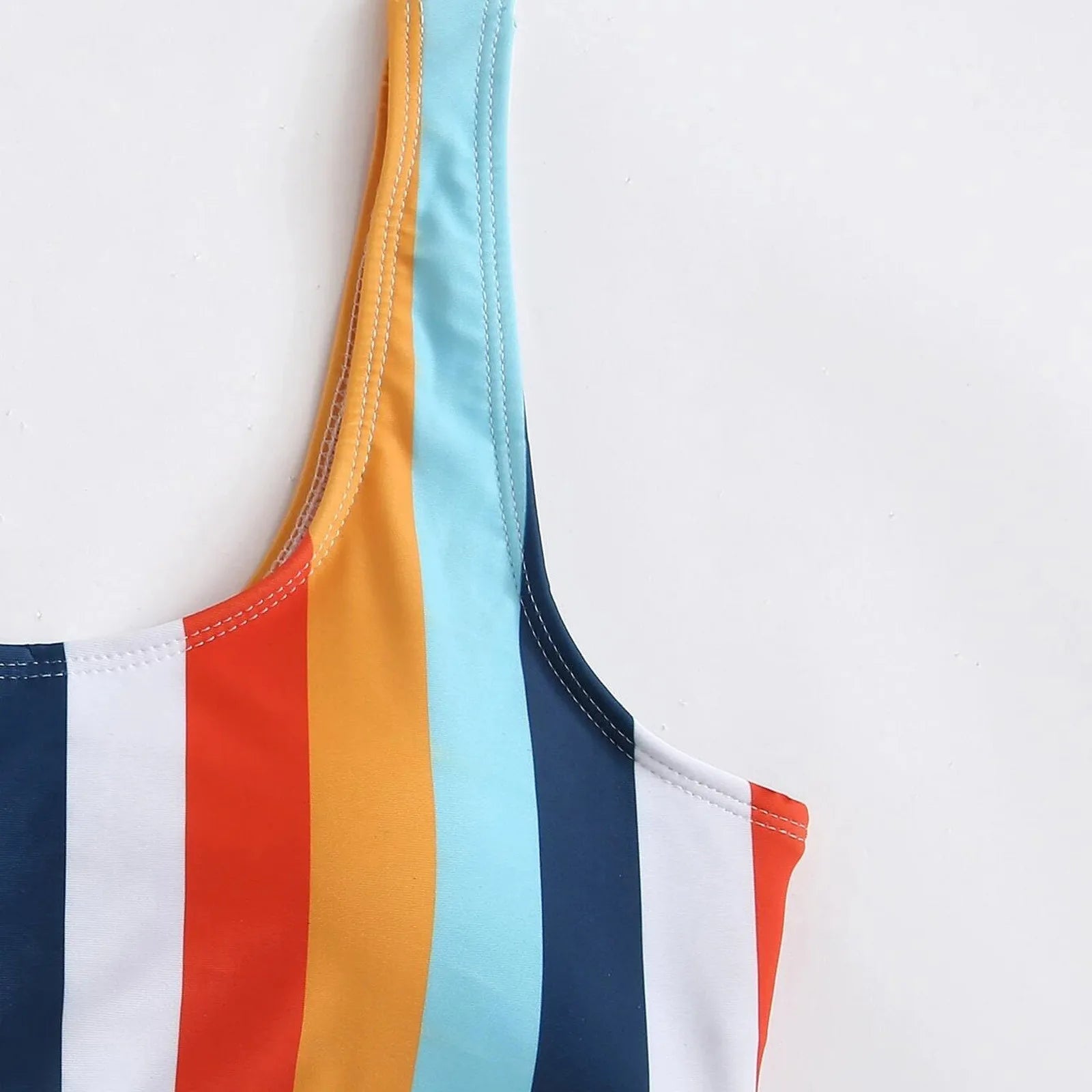 Sunset Stripe Retro Bikini Set