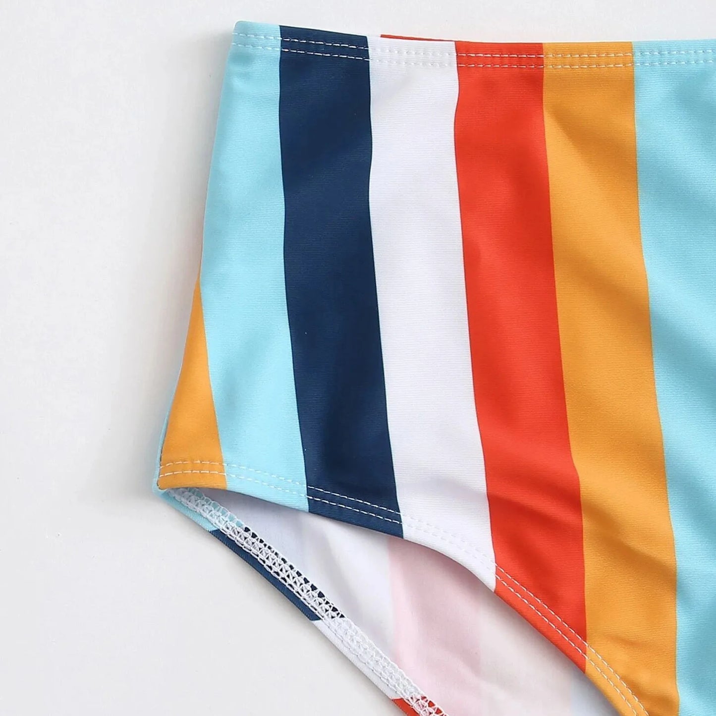 Sunset Stripe Retro Bikini Set