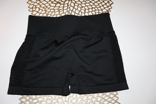 🖤 SS Black Mesh Booty Shorts – Slay Ready Style