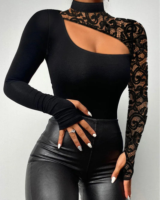 Long Sleeve Lace Top