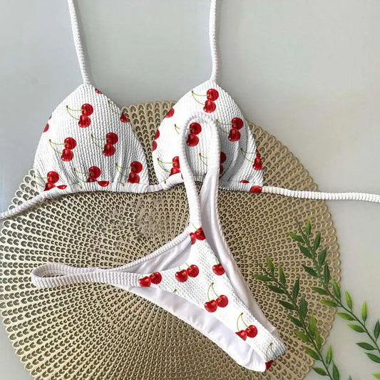 Cherry Pop Triangle Bikini Set
