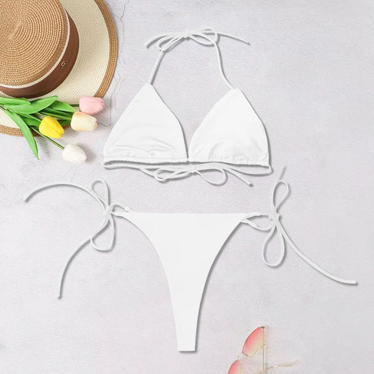 2 Piece Black thong Bikini