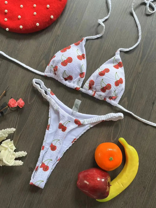 Cherry Pop Triangle Bikini Set