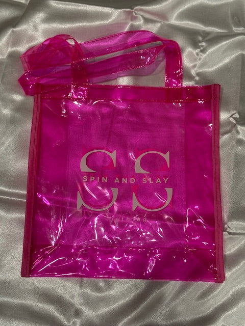 Spin and Slay PVC Tote Bag