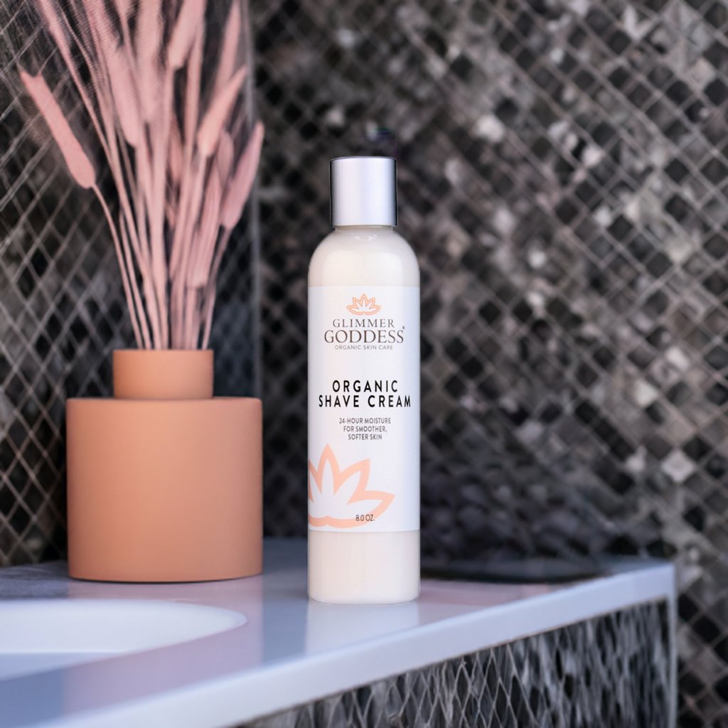 Organic Shave Cream with Aloe, Coconut Oil, & Shea Butter