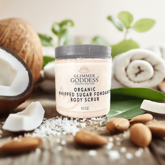 Organic Whipped Sugar Fondant Exfoliating Body Scrub - Crepey Skin Treatment-1