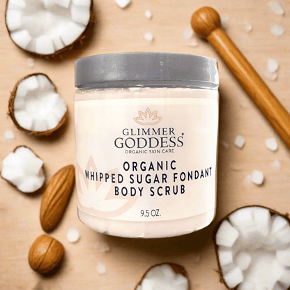 Organic Whipped Sugar Fondant Exfoliating Body Scrub - Crepey Skin Treatment-3